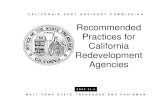 Recommended Practices for California Redevelopment Agencies · Recommended Practices for Economic Development 6. Participate in Local Economic Development. RDAs should become full