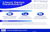 Client Demo AMB-DASH Dashboard - Ambrosus Tech...Client Demo Dashboard This dashboard shows different modules and features of the Ambrosus ecosystem, related to specific business cases