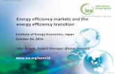 Energy efficiency markets and the energy efficiency …eneken.ieej.or.jp/data/7020.pdfFinal energy demand and energy demand if efficiency had not improved over 2000 levels in IEA countries