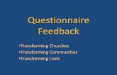 Questionnaire Feedback - All Saints Church,Newtonhall, Questionnaire Feedback â€¢Transforming Churches
