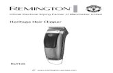 Heritage Hair Clipper...5 TO ATTACH A COMB • Hook front side of attachment comb on front side of teeth. • Press back side of comb downwards, until the tab clicks into place. TO