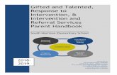 Gifted and Talented, Response to Intervention ... · 2018-2019 Gifted & Talented, RTI, I&RS HANDBOOK his or her peers, despite Tier 2 intervention, might receive intensive reading