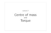 Lecture 7 Centre of mass - Faculty of Sciencehelenj/Mechanics/Kevin/mechanics07.pdf · KJF §7.3. CENTRE OF MASS KJF §7.3. 4 Centre of Mass (CM) The centre of mass (CM) of an object