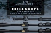 RIFLESCOPE - Athlon Optics · Athlon Argos BTR scopes have several options available, 1/2 MOA, 1/4 MOA, 1/5 MIL, and 1/10 MIL, for the click values of elevation and windage adjustment