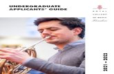 UNDERGRADUATE APPLICANTS’ GUIDE Guide 2021-2022.pdf · Tokyo, Seoul, Beijing and Shanghai 1 October 2020 Application and portfolio submission deadline for composers November 2020