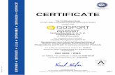 Zertifikat-A4 ISO 9001 Isosport e › itrfile › _1_ › c09ec0c4ffbdfea7c324c170d… · ISO 9001 : 2015 are fulfilled. The certificate is valid until 2020-06-30 Certificate Registration