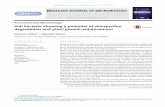 Soil bacteria showing a potential of chlorpyrifos degradation and … · 2016-08-02 · CP-degrading bacteria and to determine the degradation potential of these strains in both sterile