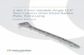 Long Volar Plates for Diaphyseal-Metaphyseal Radius ...synthes.vo.llnwd.net/o16/LLNWMB8/US Mobile/Synthes...4 DePuy Synthes 2.4/2.7 mm Variable Angle LCP® Two-Column Volar Distal