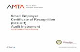 Small Employer Certificate of Recognition (SECOR) Audit ...€¦ · legislation (federal, provincial and municipal) applicable to your operation, and explain how it is made available