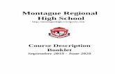 Montague Regional High School...Provincial certificate (as above), plus additional credits for a total of twenty-three (23) credits in three years. Granting of External Credits: ...