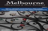 Aluminium & Iron Lacework · ITALIAN DESIGNED WROUGHT IRON COMPONENTS Melbourne Aluminium & Iron Lacework. 16 Email: info@melbournelacework.com.au Art. GD22/1 14 x 14 mm 230 x 1000