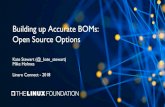 Building up Accurate BOMs: Open Source Options · 2018-09-26 · Building up Accurate BOMs: Open Source Options Kate Stewart (@_kate_stewart) Mike Holmes Linaro Connect - 2018