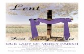 OUR LADY OF MERCY PARISH · 2020-03-02 · OUR LADY OF MERCY PARISH 132 S. Fi Lh Street, Easton, PA 18042 Parish Center hours 8:30 AM – 3:30 PM daily Monday thru Thursday (except