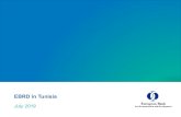 EBRD in Tunisia · 2019-07-15 · EBRD Regional Engagement: Two thirds of EBRD cumulative investment (ca. € 500) and support to SMEs (400 companies) is done outside Greater Tunis