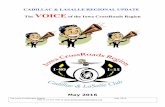 CADILLAC & LASALLE REGIONAL UPDATE The VOICE of the Iowa … · 2016-05-04 · The Iowa CrossRoads Region May 2016 Visit us on the web at Iowa CrossRoads CLC Director’s Column During