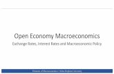Open Economy Macroeconomics · vUS invests in factories in China and buys European stocks vROW buys US Treasuries, shares of US companies, houses in Florida •A CA surplus must be