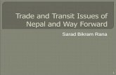 Sarad Bikram Rana - ARTNeT: Asia-Pacific Research and Training …artnet.unescap.org/tid/projects/tfforum11_c3_rana.pdf · 2015-03-11 · Sarad Bikram Rana. 1. Presentation Layout.
