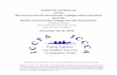 2018 Fall Conference of the Illinois Council of Community ... · 8 – 8:45 a.m. ICCCA Business Meeting Fon du Lac AB ICCFA Business Meeting Fon du Lac DE 9 – 11:45 a.m. Aspiring