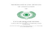 MEMORANDUM AND ARTICLES OF ASSOCIATION seed farms, farm machinery, seed storages, seed cleaning, seed