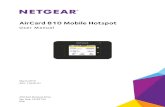 AirCard 810 Mobile Hotspot · 2016-05-17 · The mobile hotspot does not connect to your service ... WiFi-enabled devices use the WiFi name and password to connect to the mobile hotspot.