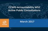 CCWG-Accountability WS2 Active Public Consultations · 2017-04-05 · CCWG-Accountability WS2 From Recommendation 12 of the CCWG-Accountability Work Stream 1 Final Report: The CCWG-Accountability