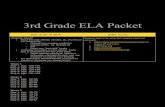 3rd Grade ELA Packet - Amazon Web Services€¦ · 3rd Grade ELA Packet Daily Scope of Work: Online Access: Students should: • Read the daily allottedminutes, jot, and fill out
