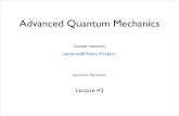Advanced Quantum Mechanicstheory.tifr.res.in/~sensarma/courses/ADVQMLNOTE/QMDYN_L3.pdf · 2016-09-21 · Advanced Quantum Mechanics Lecture #3 Quantum Dynamics ... Berry Phases and