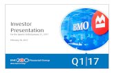 CEO CFO CRO Presentation Q1 2017 FINAL - BMO 2017 Analyst presentation.pdfPresentation For the Quarter Ended January 31, 2017 February 28, 2017. ... Bank of Montreal’s public communications