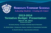 2013-2014 Tentative Budget Presentation · 2015-08-20 · Version: 3/20/2013 Page: 2 While the BoE approved the correct budget resolution for the 2013-14 Tentative Budget, certain