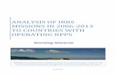 IRRS Analysis NPP 2006-2013 to publish - Nucleus · ANALYSIS OF IRRS MISSIONS IN 2006-2013 TO COUNTRIES WITH OPERATING NPPS 10/21/2014 Disclaimer: this working material is a background