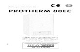 Protherm - 80EC - FREE BOILER MANUALS · Protherm 80EC Mandatory warning for CE countries WARNING, these appliances were designed, approved and inspected to meet the requirements