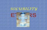 SOLUBILITY ETHERS€¦ · the solution, the solubility increases This can be understood by Henry’s law Henry’s law: “The partial pressure of the gas in vapour phase (p) is proportional