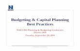 Budgeting & Capital Planning Best Practices...Best Practices NACUBO Planning & Budgeting Conference Denver 2014 Tuesday, September 23, 2014 . Disclaimer Page 2 • Robert W. Baird