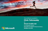 Chris Tahmasaby - Street Credits Ltd · Bing Ads Accredited Professional status. Microsoft . Created Date: 10/28/2016 3:51:31 PM ...