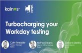 Turbocharging your Workday testing...Nathan Stearns Director, HR Technology Zynga. We’re Kainos. Kainos & Workday We’re all-in on Workday –Kainos is the leading provider of Workday