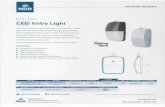 Electrical Manufacturers Representative Borden Agencies Entry Light.pdf · 18W (12.8cm) COLOR TEMPERATURE 4000K CERTIFICATIONS MODEL OS500LED-EL-DB OS500LED-EL7WH SENSOR TYPE Photocell