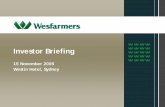 Investor Briefing - Wesfarmers › docs › default-source › ... · Investor Briefing – November 2005 20 Opportunities • Market share in a number of key MRO categories • Performance