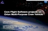 Core Flight Software projects on Orion Multi-Purpose Crew ...€¦ · 03/12/2018  · Core Flight Software projects on Orion Multi-Purpose Crew Vehicle. Flight Software Workshop.