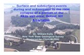 Surface and subsurface events during and subsequent to the … · 2008-08-23 · Surface and subsurface events during and subsequent to the 1994 collapse of a portion of the Akzo
