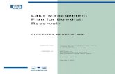 Lake Management Plan for Bowdish Reservoirnricd.org/LMP-Bowdish.pdf · to ascertain the presence of leaking underground storage tanks (LUSTs), Rhode Island Pollutant Discharge Elimination