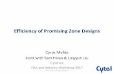 Efficiency of Promising Zone Designs - Cytel€¦ · • Liu, Lingyun, Sam Hsiao, and yrus R. Mehta. 2017. Efficiency Considerations for Group Sequential Designs with Adaptive Unblinded