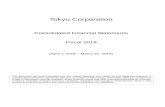 Tokyu Corporation...Tokyu Corporation Consolidated Financial Statements Fiscal 2018 (April 1, 2018 – March 31, 2019) This document has been translated from the original Japanese