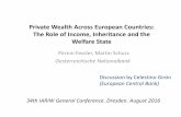 Private Wealth Across European Countries: The Role of ... · Finding 1: positive correlation between inheritance and wealth “Heir households hold substantially higher net wealth