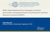 PGA’s Global Parliamentary Campaign to Promote › eng › BIOTHREAT2017 › ... · made contributions in securing several ratifications of the CWC, facilitating its entry into