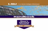 Handbook - Louisiana State University · & Public Relations, and Recruitment & Placement. 1.3 DAC History DAC Handbook 2019 During the 20102012 term, - the Statement of Principles