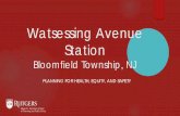 Watsessing Avenue Station · 2019-05-03 · • Transit lanes • Right-of-ways • Pedestrian walkways Environmental: City of Hoboken $4.3 million low-interest loan for curb -extensions