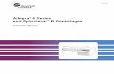 Allegra 6 Series & Spinchron R Centrifuges for Allegra 6R and Spinchron R centrifuges. References in