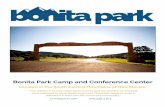 Bonita Park Camp and Conference Center - Amazon S3 · 2020-02-14 · 200 onita Park RD Angus, NM 88316 Phone 575-336-4404 FAX 575-336-4083 info@bonitapark.com A private camp and conference