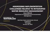 ADDRESSING IMPLEMENTATION CHALLENGES RELATED TO INTEGRATED … · Falkenmark et. al., (2004, 305): …, an integrated approach has to be taken to water, land use and ecosystems to
