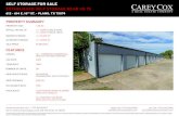 SELF STORAGE FOR SALE CAREYCOX ESTABLISHED SELF …...SELF STORAGE FOR SALE ESTABLISHED SELF STORAGE NEAR US 75 612 - 614 E. 16 TH ST. - PLANO, TX 75074 Excellent investment opportunity